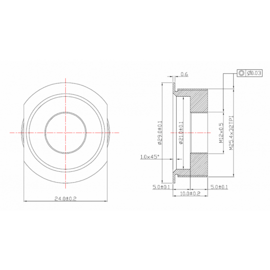 Lens thread adapter:...
